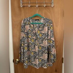 Plus Size, Floral Print, Blouse - Size 3X